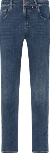 Paul & Shark Men"s Red Rivet 5 Pockets Jeans MID BLUE DENIM 48