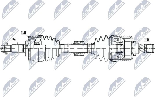 Nty Drivaksel NTY NPW NS 140 Nty Drivaksel NTY NPW NS 140
