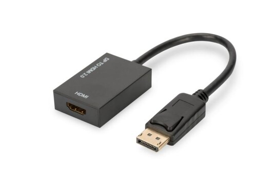 Digitus DisplayPort til HDMI Adapter 0,2 m - Svart, 4K Oppløsning