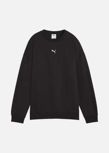 Puma Ess Oversized Crew Fl Puma Black L Sweatshirts