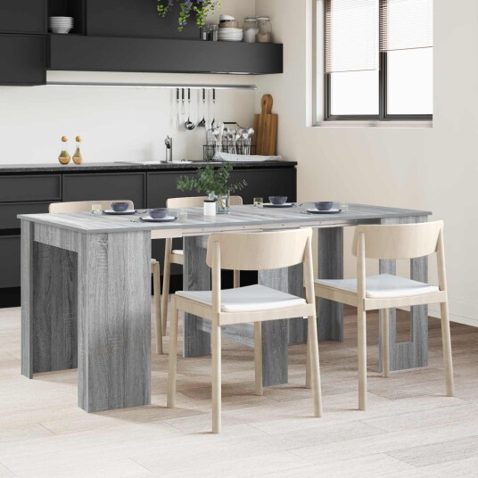 vidaXL Spisebord 180 x 85 x 75 cm Konstruert tre Grå Sonoma