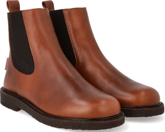 ANGULUS Booties Flat With Elastic 2509/046 COGNAC/DARK BROWN ELA 36
