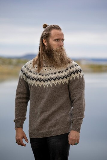 Viking Garn 2127 6A Kraft Genser Grå
