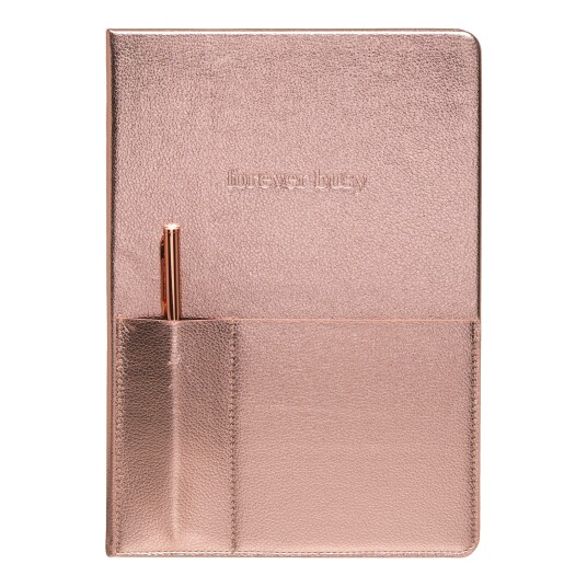 Whsmith Notatbok B5 I Skinn M/Penn Emerald Blush Whsmith Notatbok B5 I Skinn M/Penn Emerald Blush