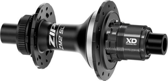 ZIPP ZM2 SL baknav XD 12 gir E-Thru 12x148mm boost disc 6 bolt 24 bøyde eiker ZIPP ZM2 SL baknav XD 12 gir E-Thru 12x148mm boost disc 6 bolt 24 bøyde eiker