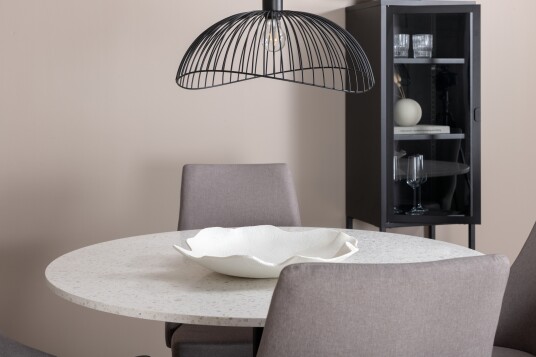 Venture Home Spisegruppe Razzia 106 cm Rund + 4 Ludde Spisestoler