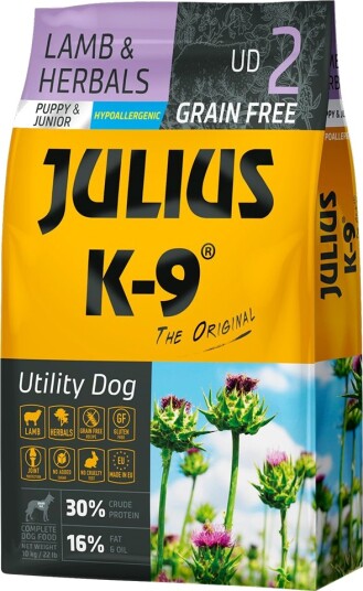 Julius-K9 Tørrfôr Puppy Julius K 9 &Junior & Urter Lam 10 kg