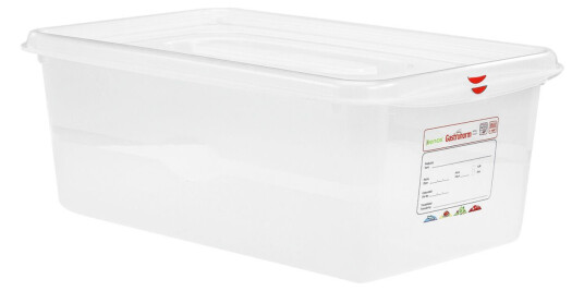 Denox Oppbevaringsboks Dena GN 1/1; Størrelse GN 1/1, 28l, 53x32.5x20 cm (LxBxD); Transparent; 6 Stykk / Forpakning