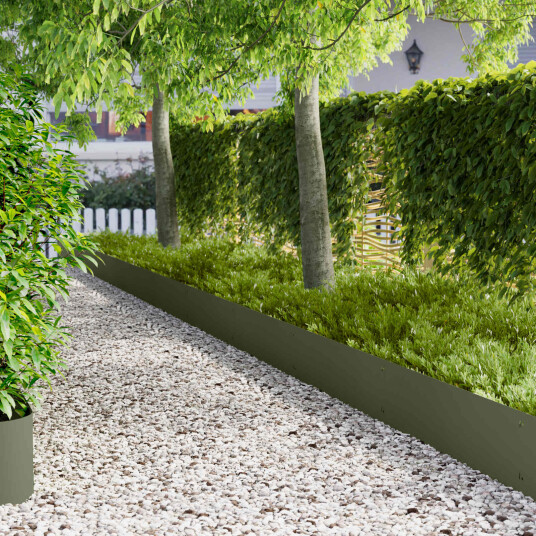 vidaXL Gjerdekant 20 pcs 103 x 30 cm Stål Olivengrønn