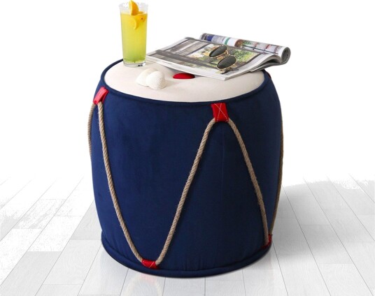 Redlands Sittepuff 42 cm Blå