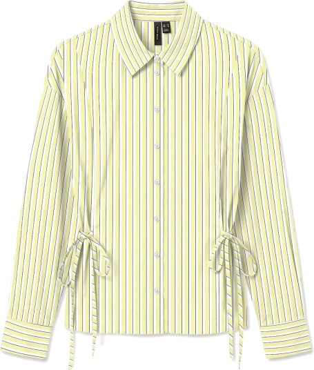 Vero Moda Vmasta Ls Tie Shirt Wvn Ret Yellow M