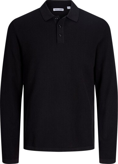 Jack & Jones Jjeaustin Knit Ls Polo Sn Black L