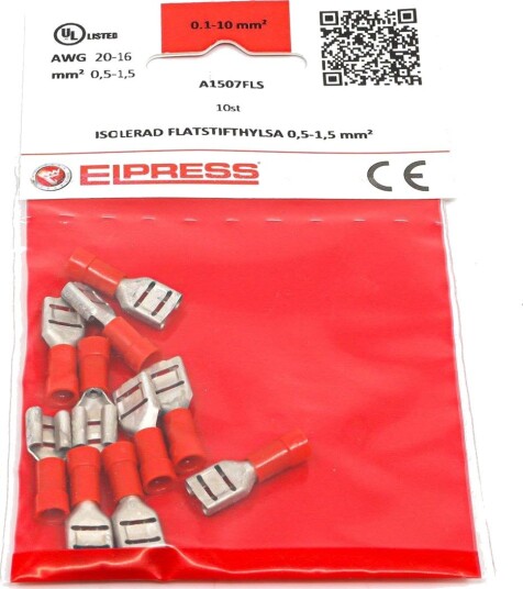 Elpress Flatstifthylse A1507FLS-CP Awg: 16–20