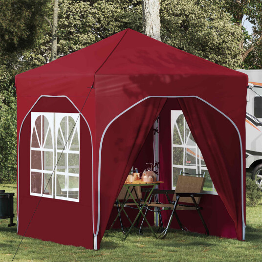  Pop up Festtelt 192 x 192 x 245 cm Burgunder