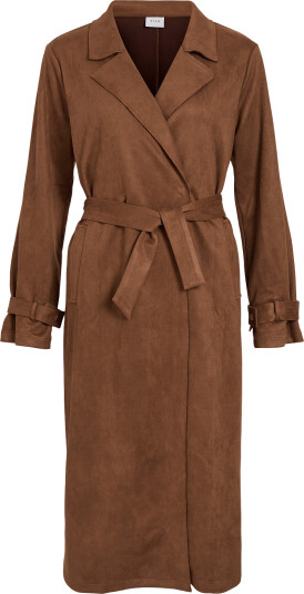 Vila Vikary Long Trenchcoat/Ka Brown 34