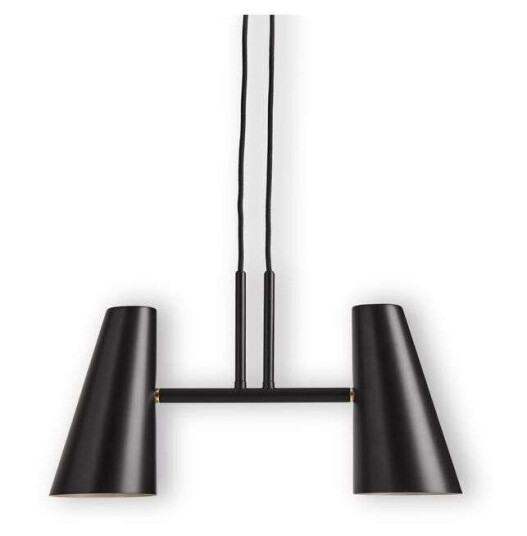 WOUD Cono Taklampe m. 2 skjermer - Sort Metall WOUD Cono Taklampe m. 2 skjermer - Sort Metall