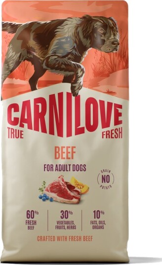 Carnilove True Fresh Tørrfôr Adult Okse 2 X 12 kg