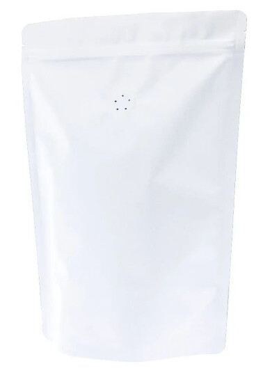 Other Brand 250g Zip Coffee Bag with Valve Matte White