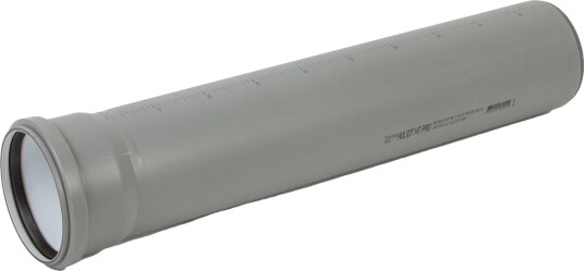 Huliot HT Pro Avløpsrør M/Muffe Ø40 2000 Mm Grå