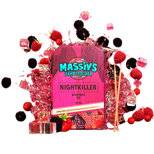 Tannstikker Med Smak WUNDER Massiv´s Berrymix Ice 100 stk.