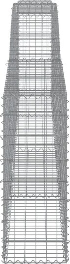 vidaXL Gabionkurver buede 15 stk 400x30x80/100 cm galvanisert jern
