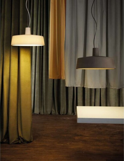 Soho 57 LED Taklampe Stone Grey   Marset   Plast