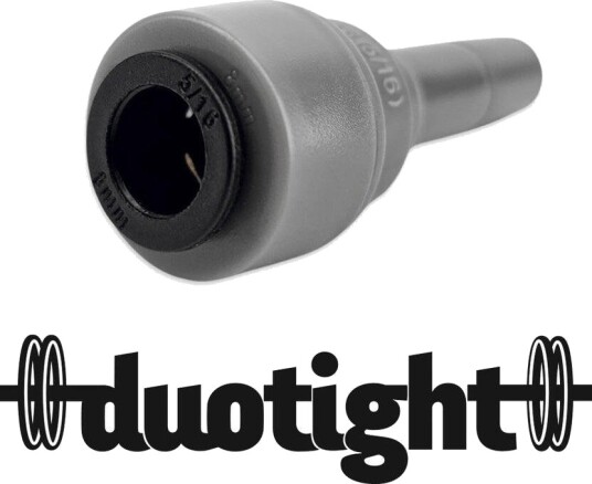 Kegland 9,35mm (3/8) til 8mm (5/16) reduksjon duotight hurtigkobling