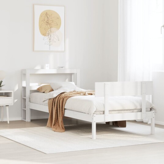  Sengeramme uten madrass hvit 75x190 cm heltre furu 3305785