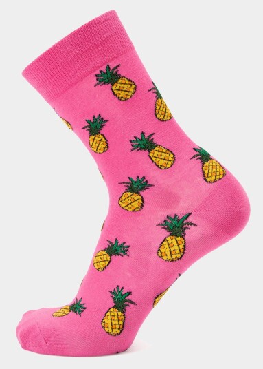 Blount & Pool Tropical Sock Pink Pineapple 36 40 Bomullsstrømper