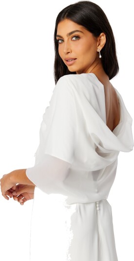 Bubbleroom Occasion Chiffon Shawl White Bubbleroom Occasion Chiffon Shawl White