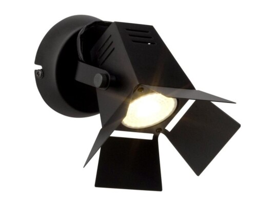 Brilliant Movie G08910/76 Vægprojektør Gu10 5 W Halogen Sort  Mat 