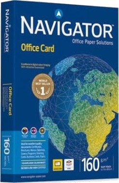 Navigator Office Card Laser-/Inkjet-utskrift A4 (210x297 mm) 250 ark 160 g/m² Hvit Forest Stewardship Council (FSC) Navigator Office Card Laser-/Inkjet-utskrift A4 (210x297 mm) 250 ark 160 g/m² Hvit Forest Stewardship Council (FSC)