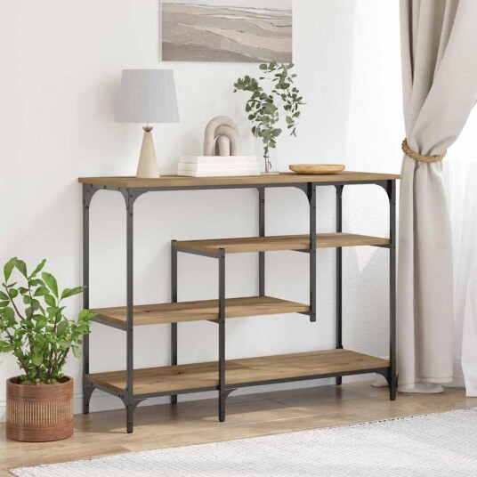 Konsollbord Artisan Eik 100x35x75 cm Konstruert tre og Stål