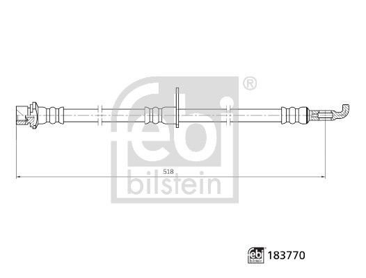 Bremseslange FEBI BILSTEIN 183770 Bremseslange FEBI BILSTEIN 183770