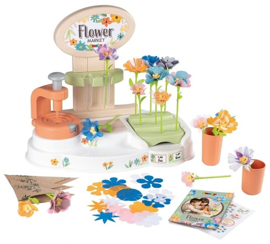 Smoby Blomstermarked kreativt lekesett med over 100 deler