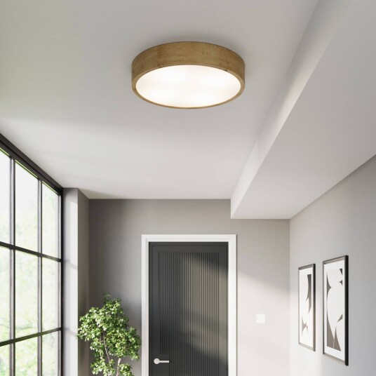 TEMAR LIGHTING Cleo taklampe Ø 48 cm 4 lyskilder eik E27