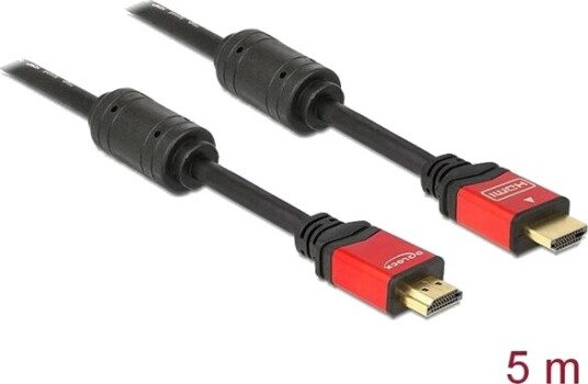 Delock 5 m HDMI-kabel Høyhastighets med Ethernet