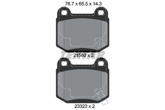 Bremseklosser TEXTAR 2158001 Bremseklosser TEXTAR 2158001