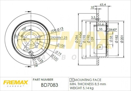 Bremseskive FREMAX BD-7083