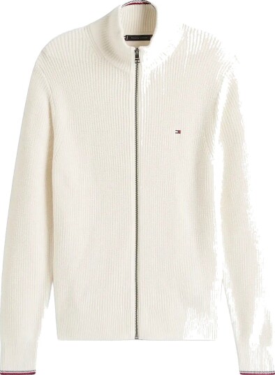 Tommy Hilfiger Rwb Rib Zip Through IVORY PETAL M