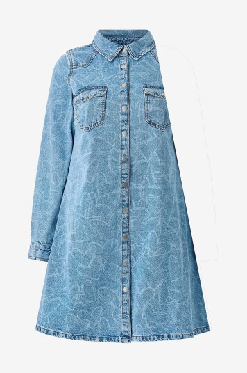 Zizzi Denimkjole jVera Destroy Abk Dress Blå Zizzi Denimkjole jVera Destroy Abk Dress Blå