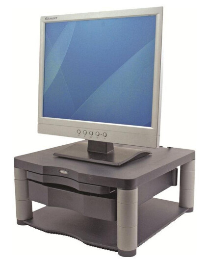 Fellowes Premium Monitor Riser Plus Grafitt, Høydejustering for LCD-skjerm