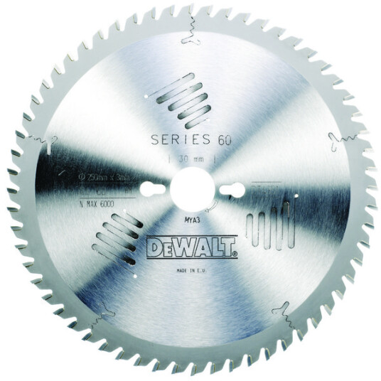 Dewalt Sagblad 250x30x60t dt4351 atb slipt +10°