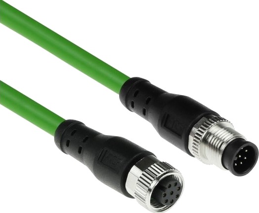 Act Industrial Sensorkabel 5,00 Meter M12a 8 Pin Hann Til M12a 8 Pin Hunn Ultraflex Tpe Skjermet Sc3803