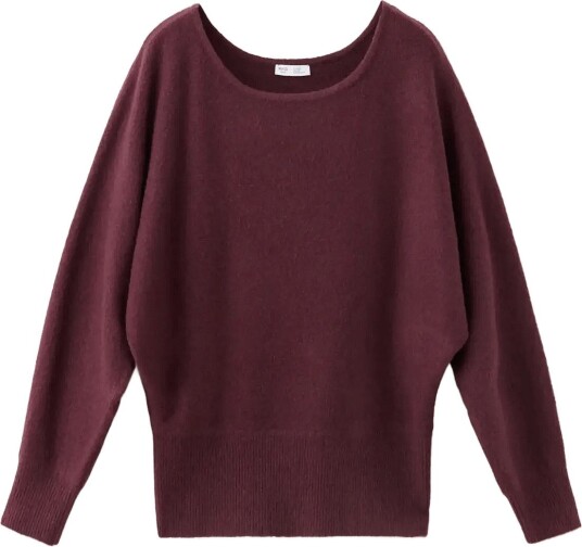 Mango Teen Batwing Sleeve Jersey   DARK RED   M