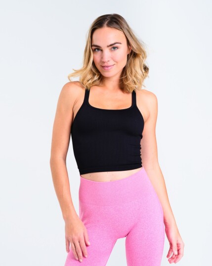 Bumpro Perfect Rib Crop Top Black XS