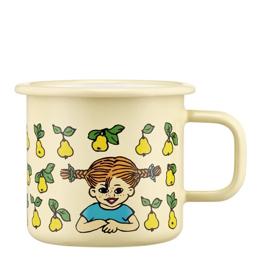 Muurla Pippi emaljekopp 37 cl frukter gul Muurla Pippi emaljekopp 37 cl frukter gul