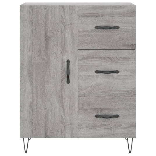 vidaXL Skjenk grå sonoma 69,5x34x90 cm konstruert tre