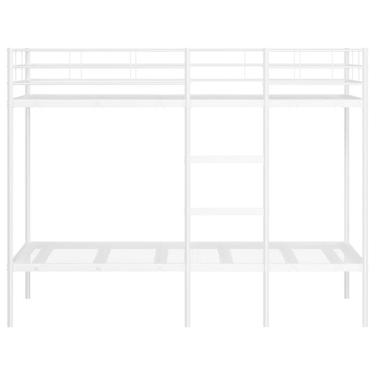 Køyeseng uten madrass hvit 100x190 cm stål 42000330 Køyeseng uten madrass hvit 100x190 cm stål 42000330