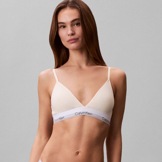 Calvin Klein Icon trekant BH gul Størrelse: XL Kvinner